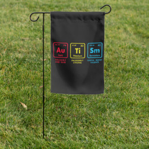 Autism Awareness Elements Periodic Table Garden Flag