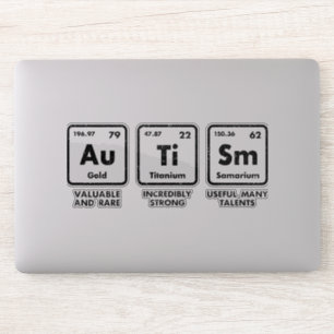Autism Awareness Elements Periodic Table Sticker