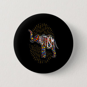 Autism Awareness Elephant Boys Kids Men Girls Wom Button