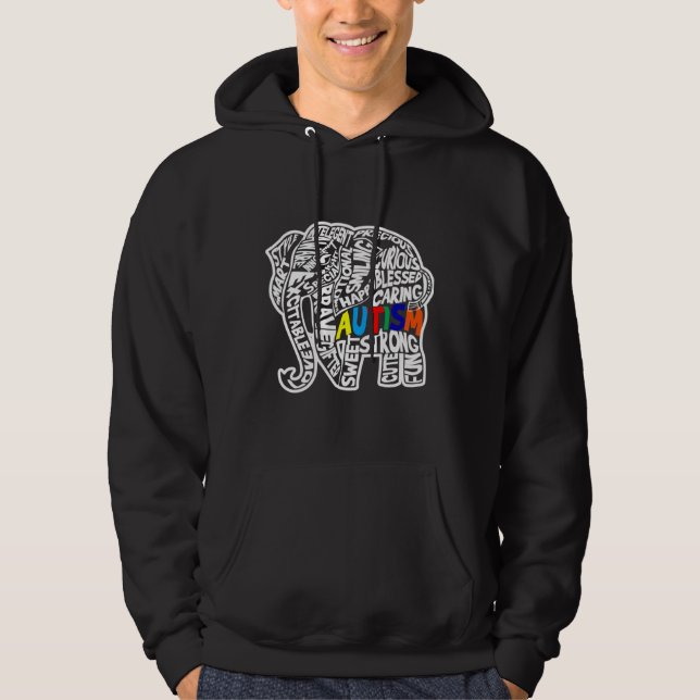 Autism Awareness Elephant     Hoodie (Front)