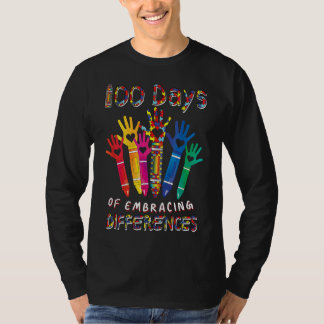 Autism Awareness Embrace Differences 100 Days Of S T-Shirt