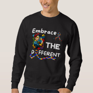 Autism Awareness Embrace Different Unmasking Autis Sweatshirt