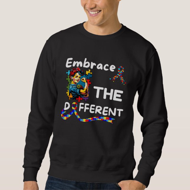 Autism Awareness Embrace Different Unmasking Autis Sweatshirt (Front)
