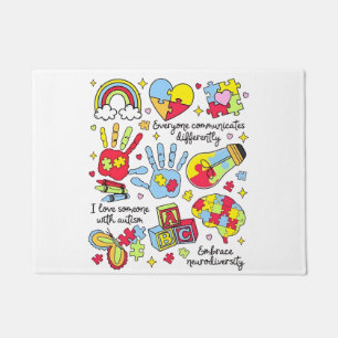 Autism Awareness Embrace Diversity Neuro Inclusive Doormat