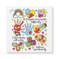 Autism Awareness Embrace Diversity Neuro Inclusive Favor Tags