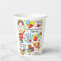 Autism Awareness Embrace Diversity Neuro Inclusive Paper Cups