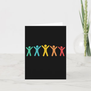 Autism Awareness Embrace Every Color Sticker Card