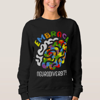 Autism Awareness Embrace Neurodiversity Autism Bra Sweatshirt