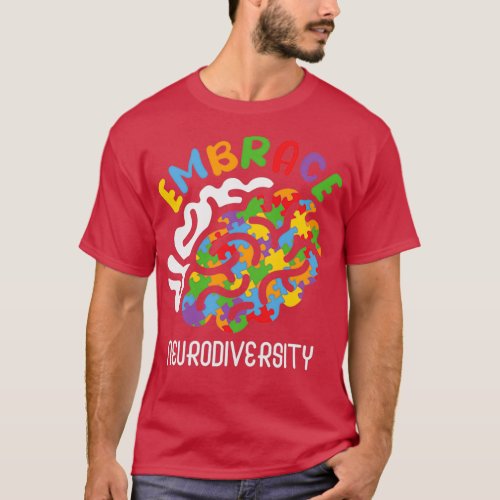 Autism Awareness Embrace Neurodiversity Autism Bra T_Shirt