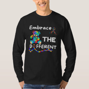 Autism Awareness Embrace The Different Unmasking A T-Shirt