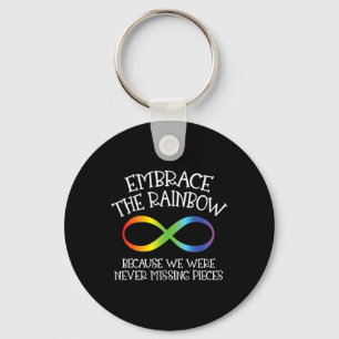Autism Awareness Embrace The Rainbow Infinity Anti Keychain