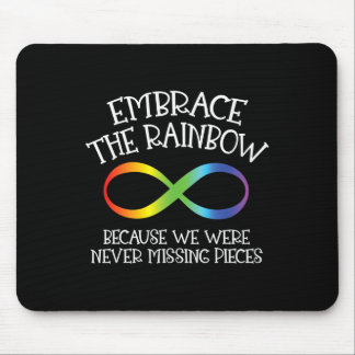 Autism Awareness Embrace The Rainbow Infinity Anti Mouse Pad