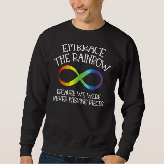 Autism Awareness Embrace The Rainbow Infinity Anti Sweatshirt