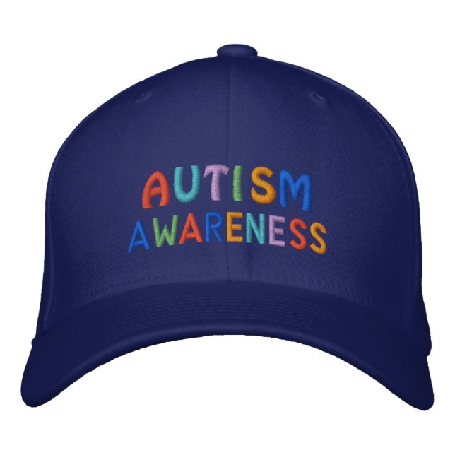 Autism Awareness Embroidered Baseball Hat (Front)