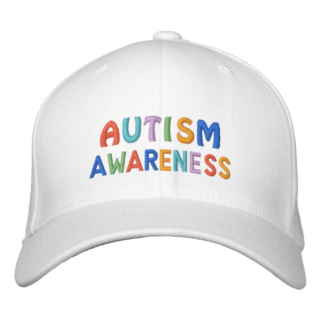 Autism Awareness Embroidered Baseball Hat (Front)
