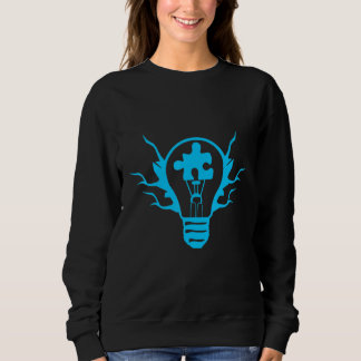 Autism Awareness Essential Illuminated Light Bulb Sweatshirt