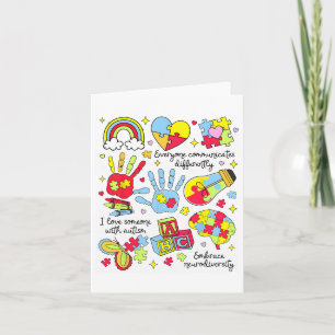 Autism Awareness Everyone Communicates Differently Card