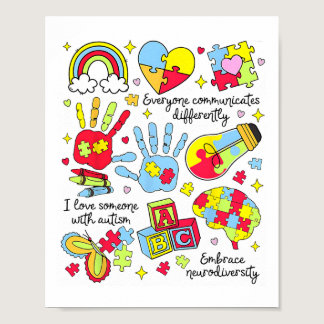 Autism Awareness Everyone Communicates Differently Poster