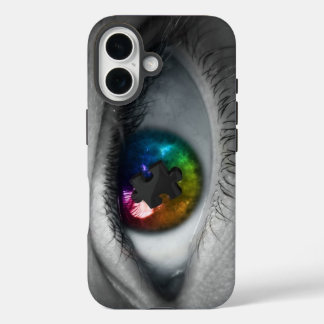 Autism Awareness Eye Puzzle iPhone cell case