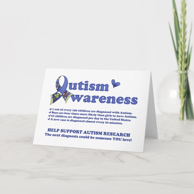 Autism Awareness (facts about Autism) Card (Front)