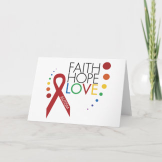 Autism Awareness - Faith, Hope, Love Card