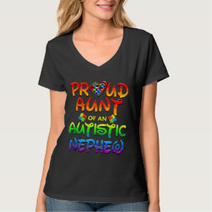 Autism Awareness Family Proud Aunt Of Autistic Nep T-Shirt