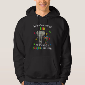 Autism Awareness Family Suppor , Autism Dad Elepha Hoodie