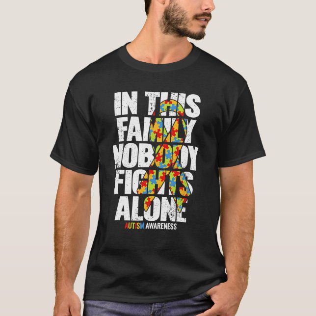 Autism Awareness Family Support Mom Autism Awarene T-Shirt (Front)