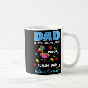 Autism Awareness Father Love Proud Autism Son Dad  Coffee Mug