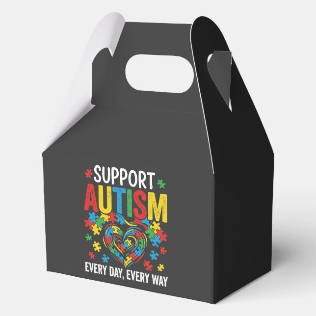Autism awareness favor boxes (Front)