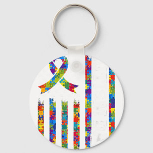Autism Awareness Flagpuzzle Autisticsupport Autism Keychain