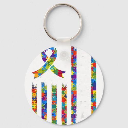 Autism Awareness Flagpuzzle Autisticsupport Autism Keychain