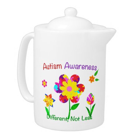 Autism Awareness Flowers Teapot