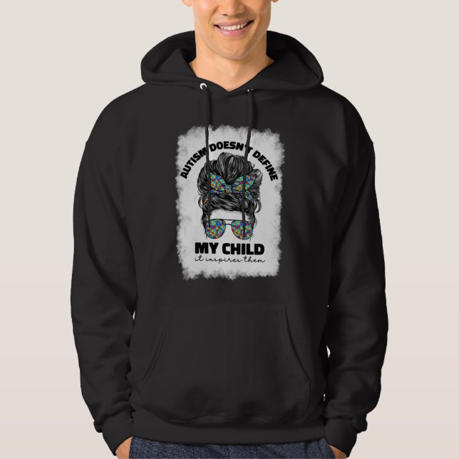 Autism Awareness For Mom Women Puzzle Autistic Aut Hoodie (Front)
