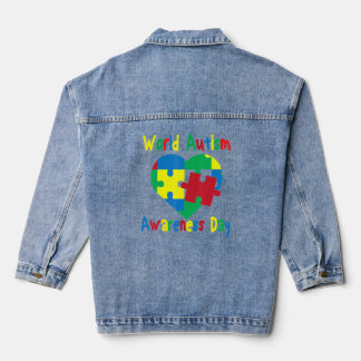 Autism Awareness For Women Men Kids Autism Awaren Denim Jacket