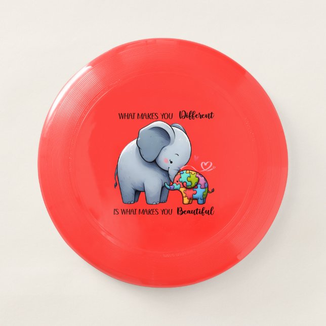 Autism Awareness Frisbee – Elephant & Son Design (Front)
