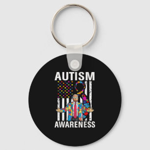 Autism Awareness Funny Trump Support Autistic Us F Keychain