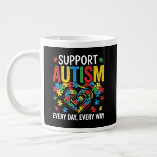 Autism awareness giant coffee mug