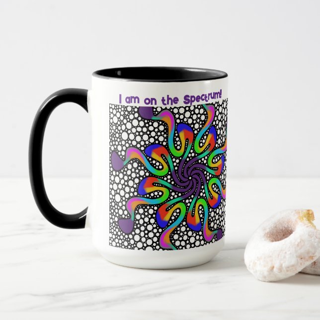Autism awareness gift autistic  mug (With Donut)