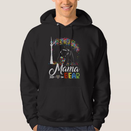 Autism Awareness Gift Mama Bear Support Autistic A Hoodie