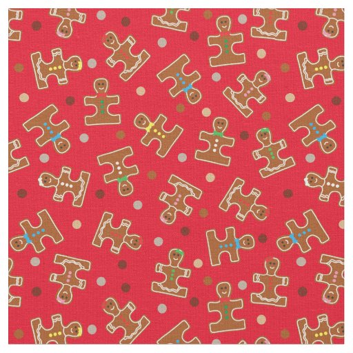 Autism Awareness Ginger Puzzle Men Holiday Fabric