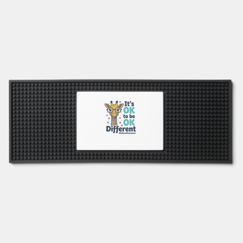 Autism Awareness Giraffe It’s OK to Be Different S Bar Mat