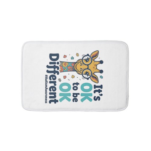 Autism Awareness Giraffe It’s OK to Be Different S Bath Mat