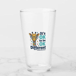 Autism Awareness Giraffe It’s OK to Be Different S Glass