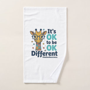 Autism Awareness Giraffe It’s OK to Be Different S Hand Towel