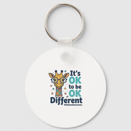 Autism Awareness Giraffe It’s OK to Be Different S Keychain