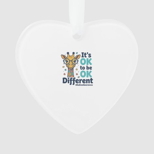 Autism Awareness Giraffe It’s OK to Be Different S Ornament