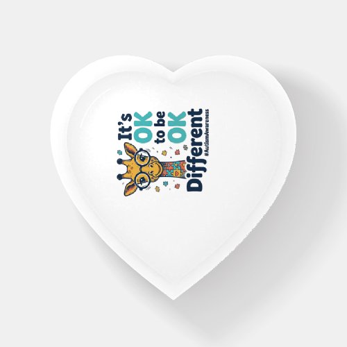 Autism Awareness Giraffe It’s OK to Be Different S Paperweight