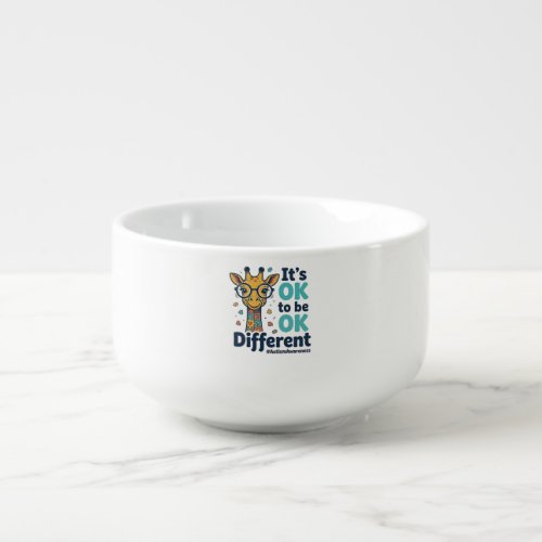 Autism Awareness Giraffe It’s OK to Be Different S Soup Mug