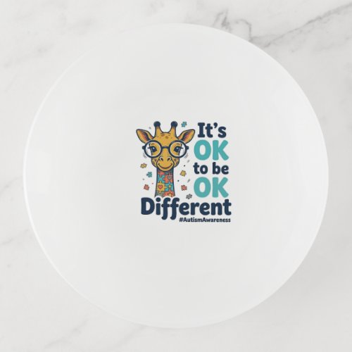 Autism Awareness Giraffe It’s OK to Be Different S Trinket Tray
